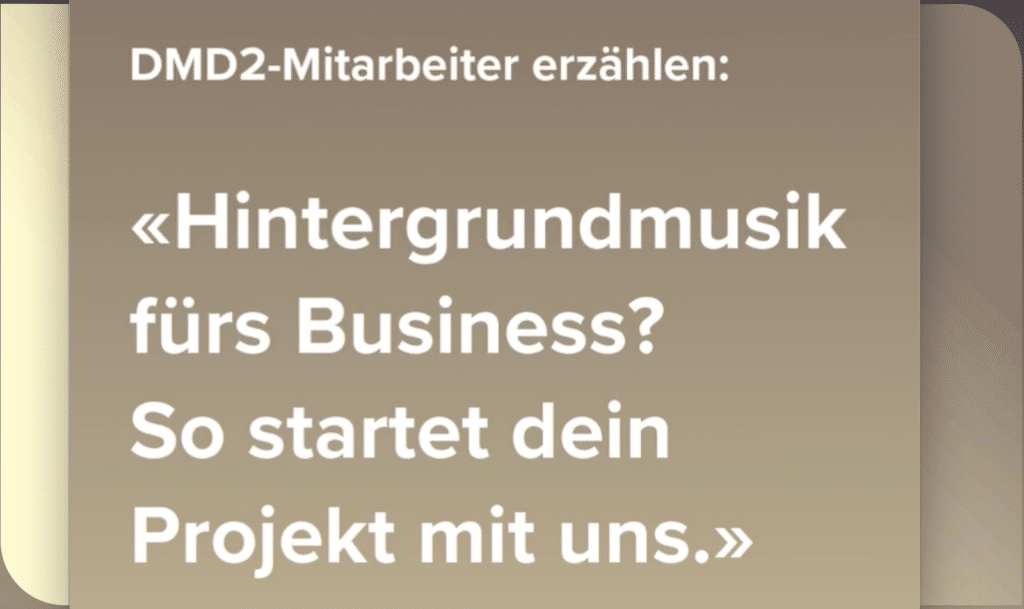 DMD2 zu Hintergrundmusik fürs Business